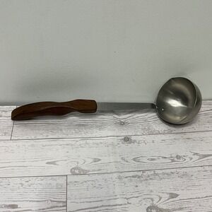 Vintage‎ Cutco Ladle No 15 Brown Swirl Handle Stainless Steel 12" Soup Spoon USA